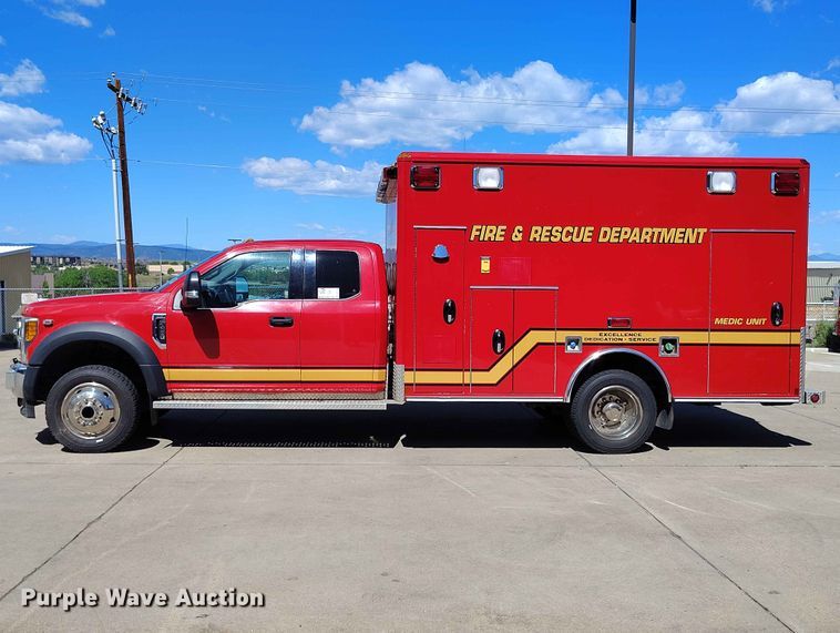 image for item ED0139 2017 Ford F450 Super Duty Ext. Cab ambulance