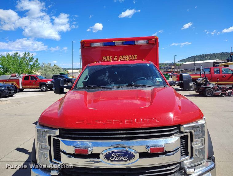 image for item ED0139 2017 Ford F450 Super Duty Ext. Cab ambulance