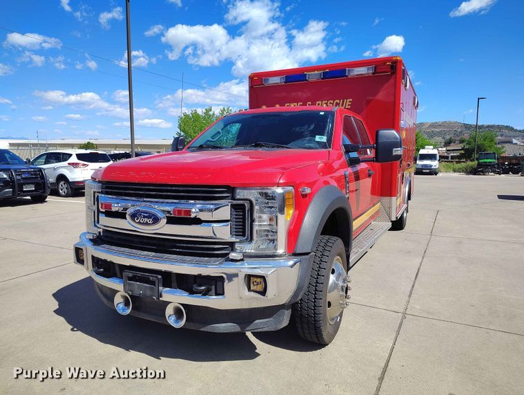 image for item ED0139 2017 Ford F450 Super Duty Ext. Cab ambulance