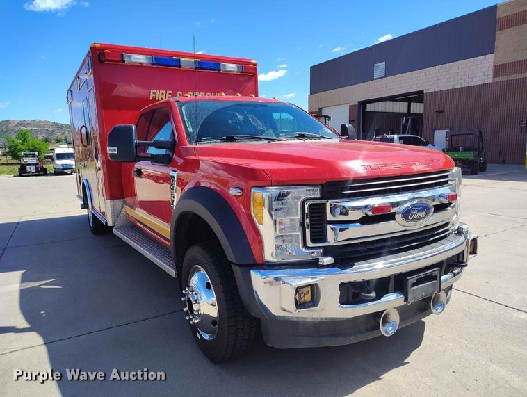 image for item ED0139 2017 Ford F450 Super Duty Ext. Cab ambulance
