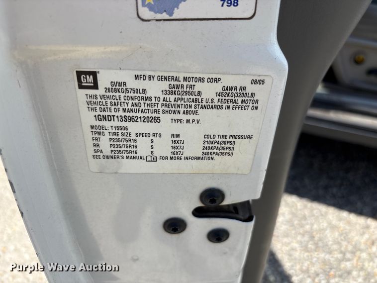 image for item EF1284 2006 Chevrolet Trailblazer SUV