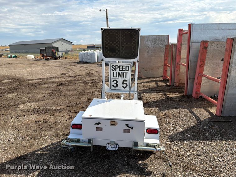 image for item ER1943 2009 B&W Custom Truck Beds OS-300 speed limit sign trailer