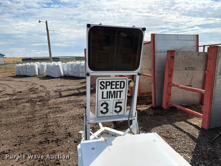 image for item ER1943 2009 B&W Custom Truck Beds OS-300 speed limit sign trailer