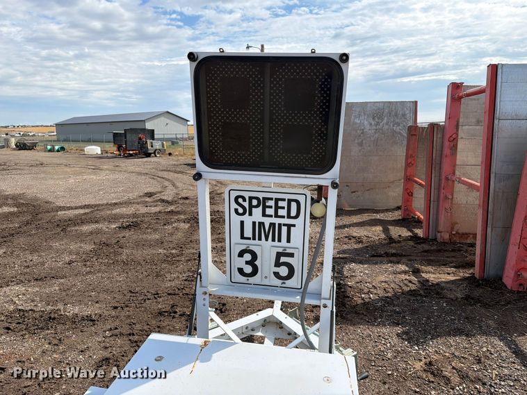 image for item ER1943 2009 B&W Custom Truck Beds OS-300 speed limit sign trailer