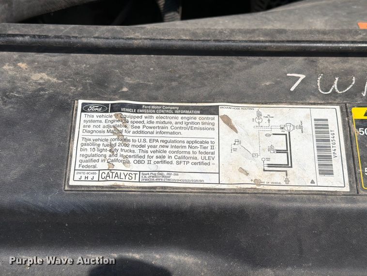 image for item ER1986 2002 Ford F150 Ext. Cab pickup truck