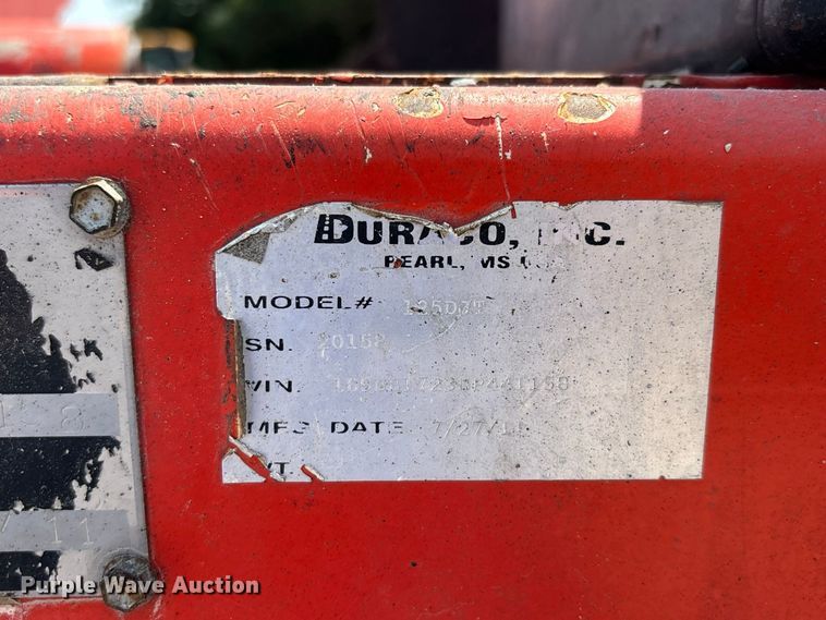 image for item ER3208 2011 Duraco Inc. 125DJT pothole patcher