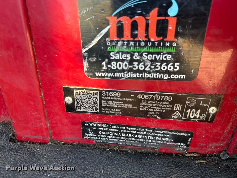image for item EU5887 Toro Groundsmaster 5910 lawn mower