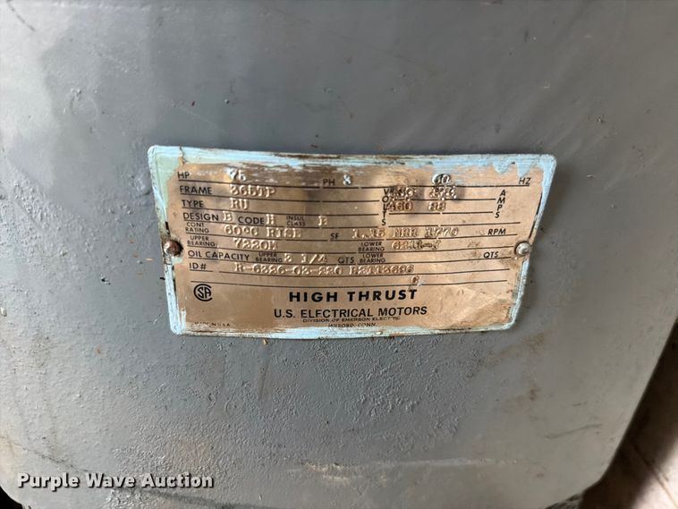 image for item EV2345 (5) US Electrical Motors vertical high thrust hollow shaft motors