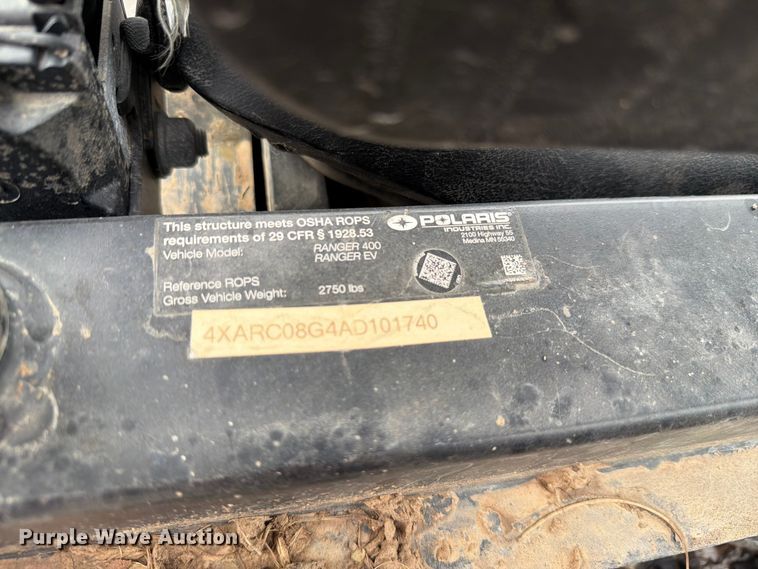 image for item EV2407 2010 Polaris EV utility vehicle