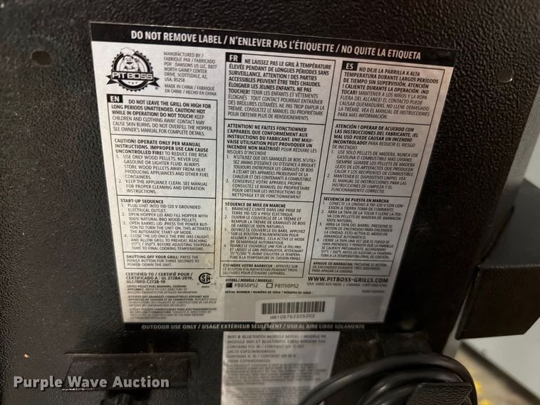 image for item EV2439 Pit Boss smoker