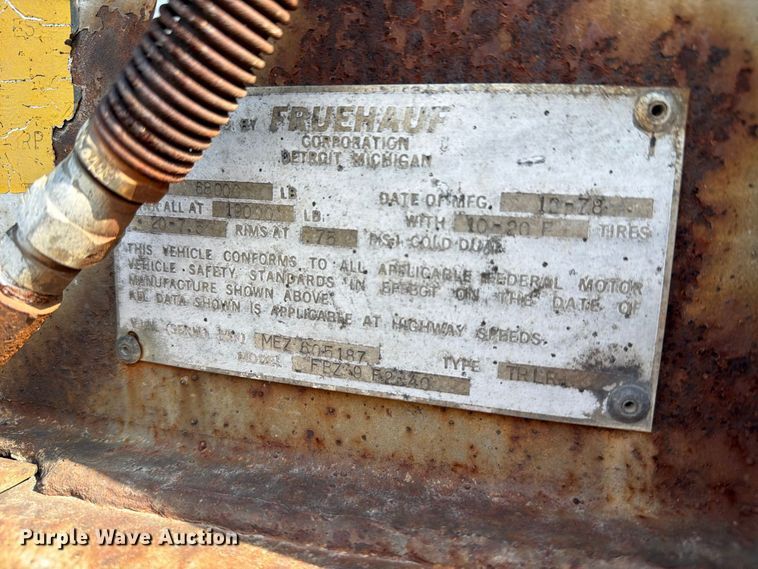 image for item EV2454 1978 Fruehauf FBZ9F240 Z-Van dry van trailer