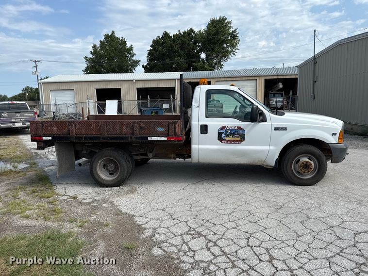 image for item EV6059 1999 Ford F350 dump flatbed pickup truck