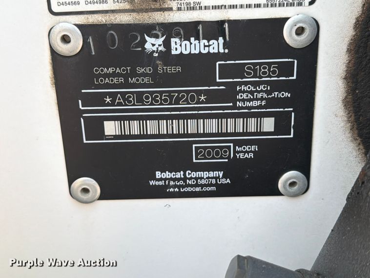 image for item EW2182 2009 Bobcat S184 skid steer loader