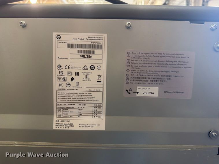 image for item EW2189 HP Latex 365 printer