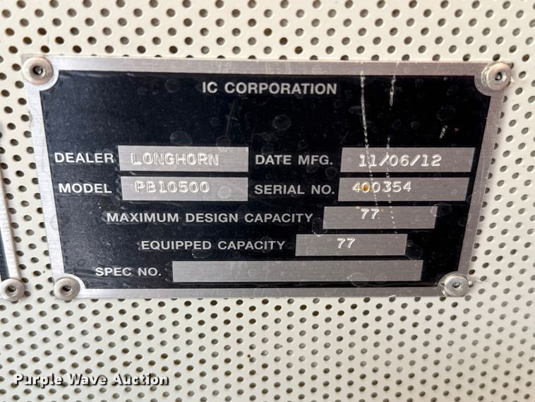 image for item EW4134 2014 IC PB10500 school bus