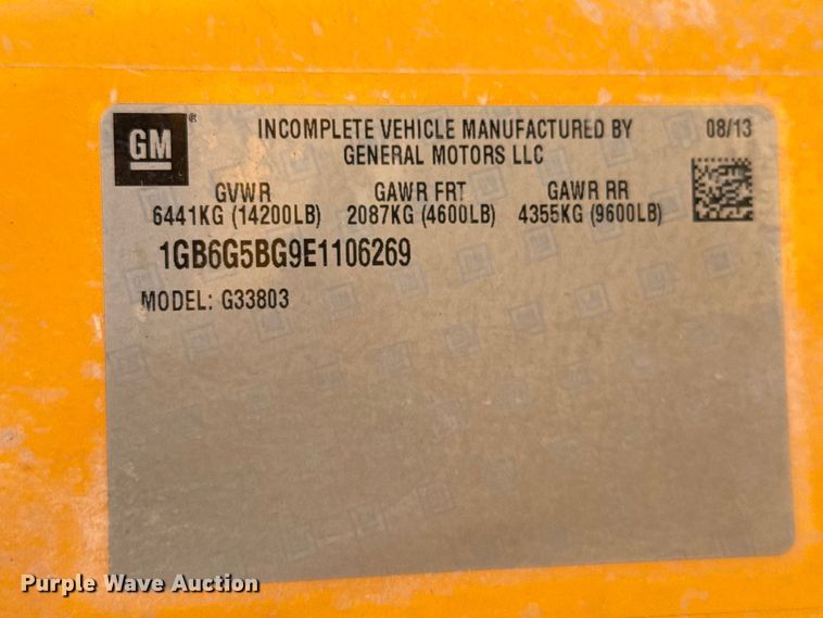 image for item EW4137 2014 Chevrolet school bus