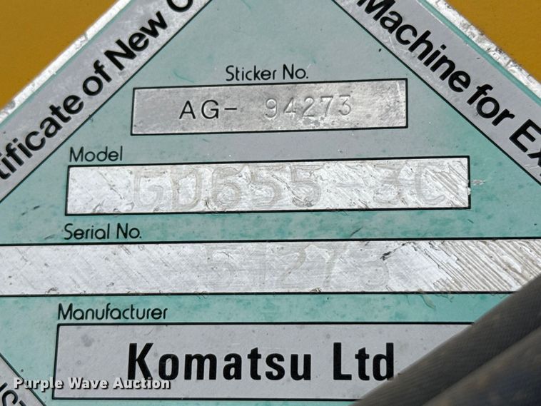 image for item EW4172 2006 Komatsu GD655 motor grader