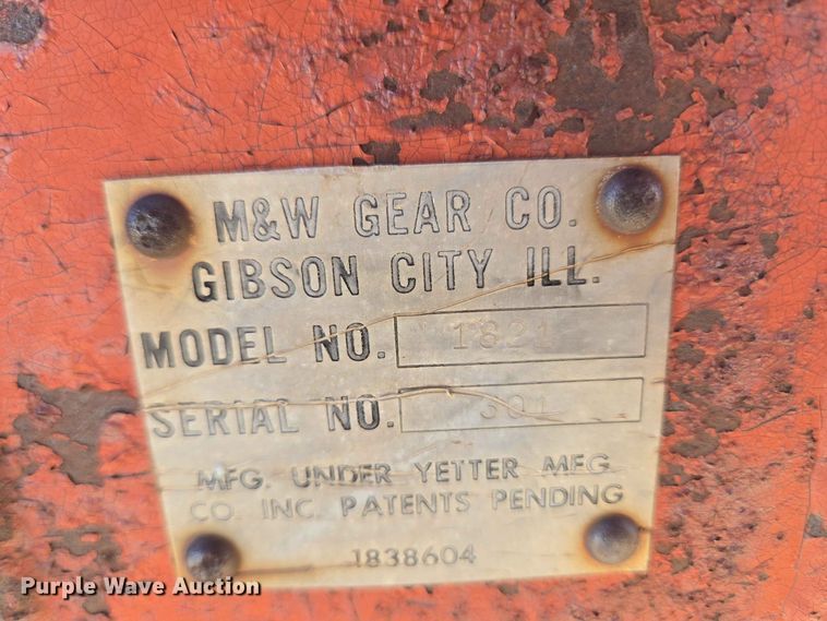 image for item EW8555 M&W GEAR CO. 1821 rotary hoe