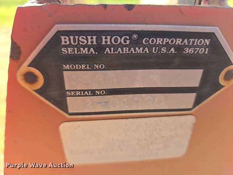 image for item EW8556 Bush Hog 6400 row crop cultivator