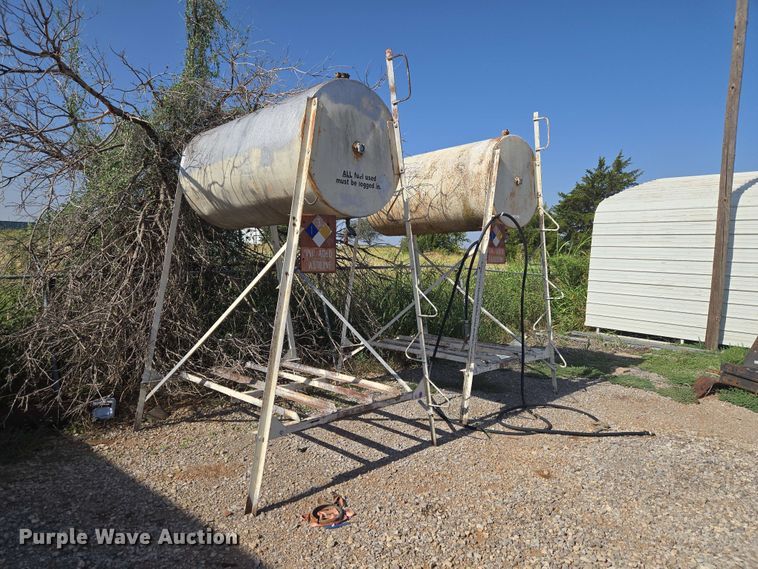 (2) fuel tanks with stands