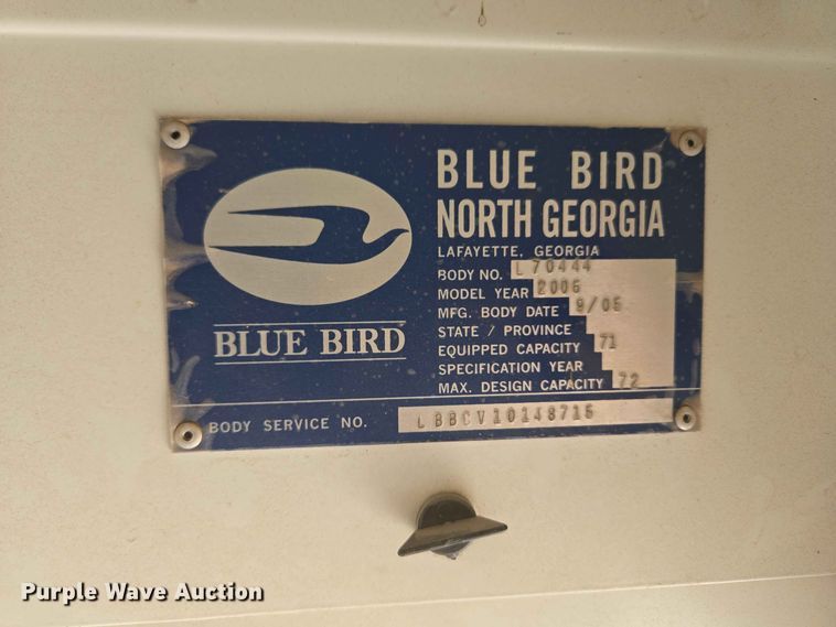 image for item EW8582 2006 Blue Bird BB Conventional school bus