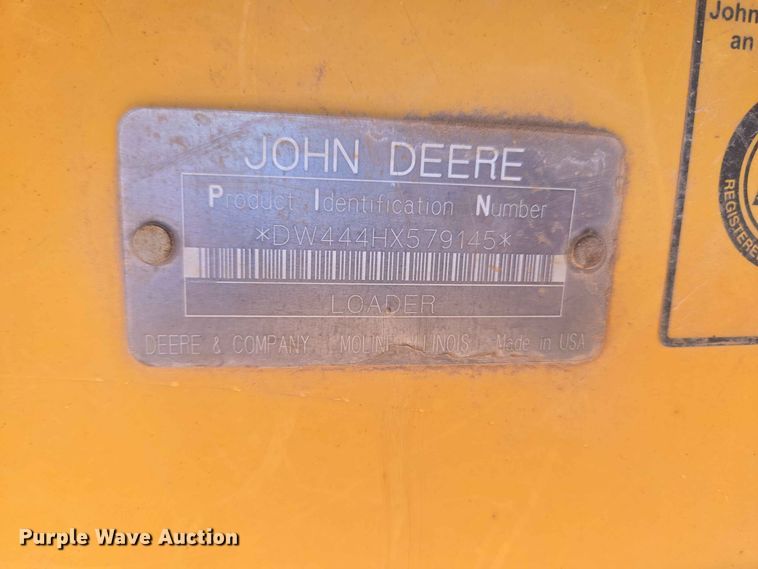 image for item EW8597 2001 John Deere 444H wheel loader