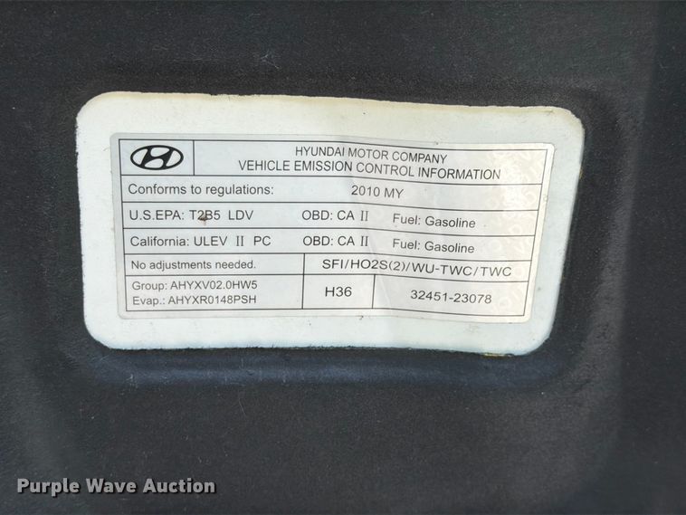 image for item EX4595 2010 Hyundai Elantra 