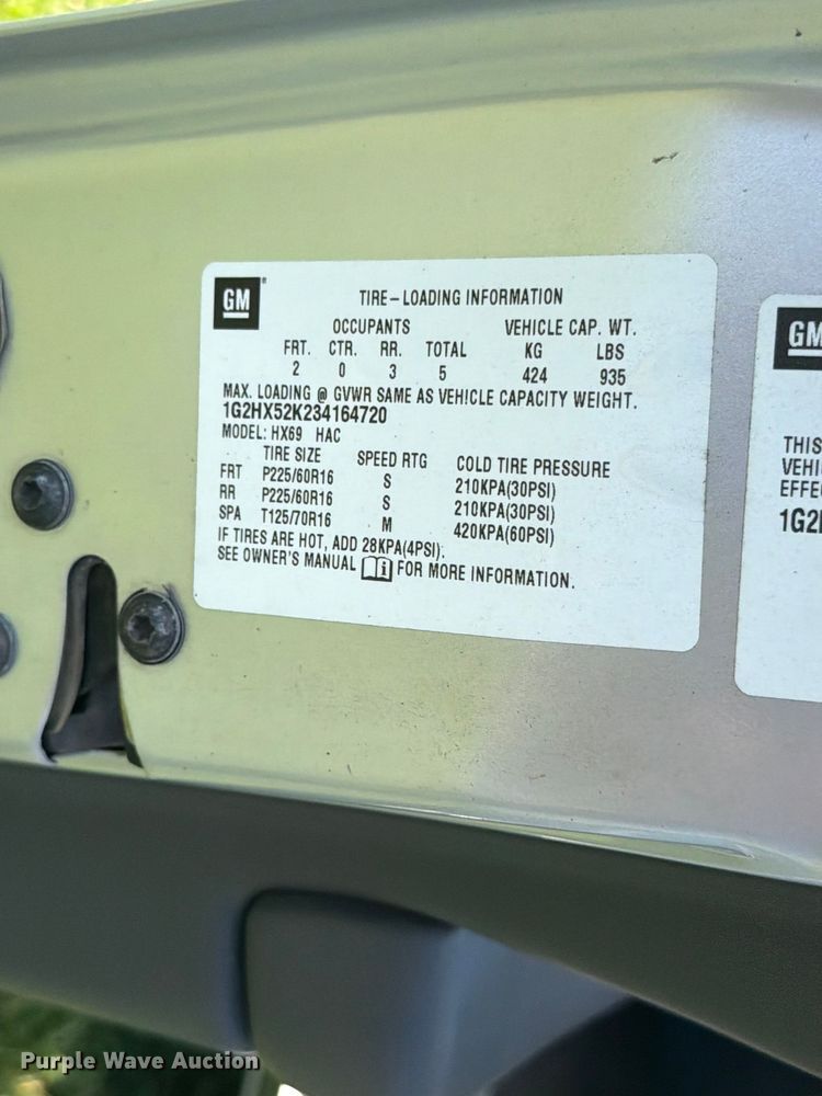 image for item EX4596 2003 Pontiac Bonneville 