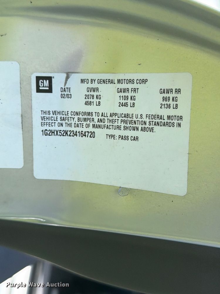 image for item EX4596 2003 Pontiac Bonneville 