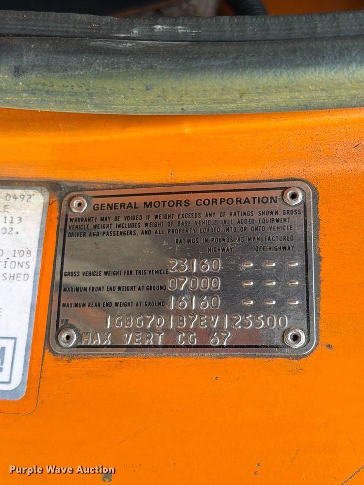 image for item FB5774 1984 Chevrolet  C70 bucket truck