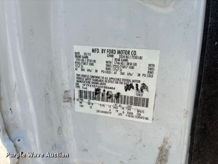 image for item FC2013 2013 Ford F-150 Ext. Cab pickup truck