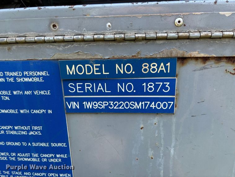 image for item FC2014 1995 Wenger Showmobile 88A1 mobile stage trailer