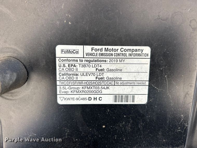 image for item FC2721 2019 Ford F150 Police Interceptor Crew Cab pickup truck