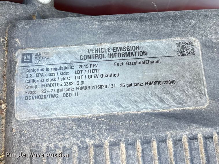 image for item FG0273 2015 Chevrolet Tahoe Police SUV