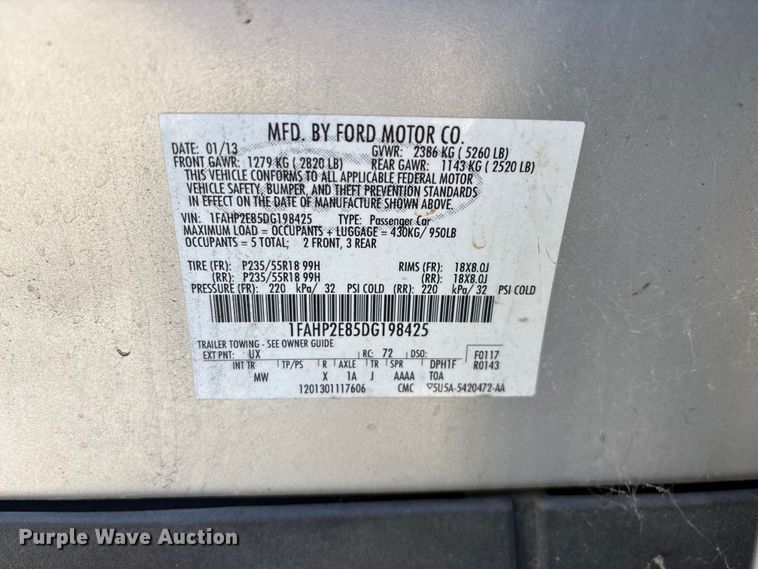 image for item FG0280 2013 Ford Taurus 