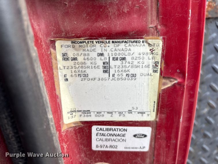 image for item FG0311 1988 Ford F350 flatbed truck