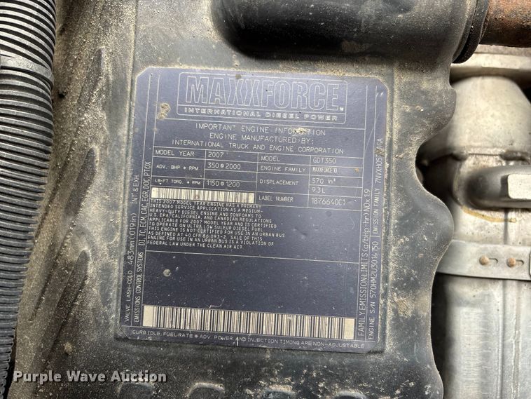 image for item FG0569 2008 International 7500 SFA dump truck
