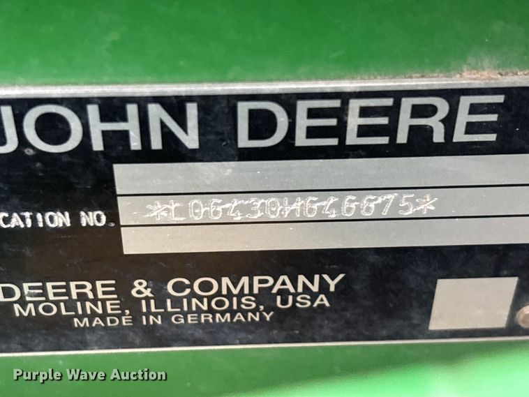 image for item FG0575 2010 John Deere 6430 MFWD tractor