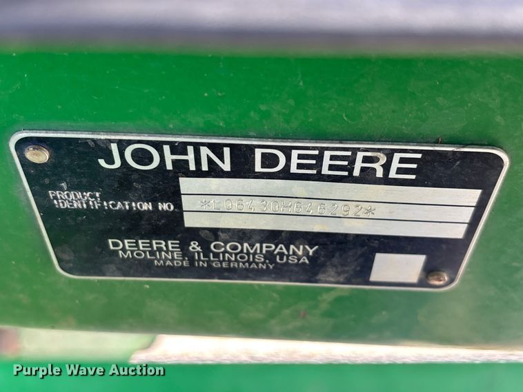 image for item FG0577 2010 John Deere 6430 MFWD tractor