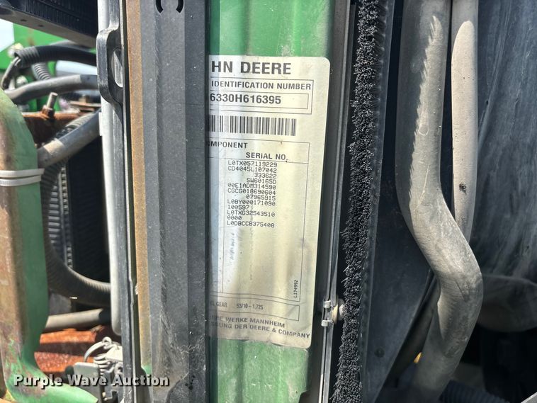 image for item FG0581 John Deere 6330 MFWD tractor