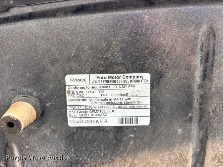image for item FG0592 2016 Ford F150 XLT Crew Cab pickup truck