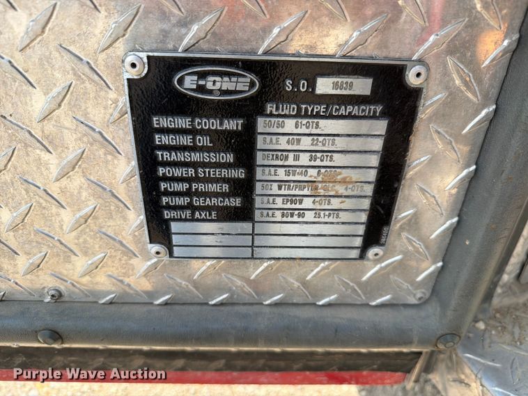 image for item FH6298 1997 Pierce E One pumper fire truck