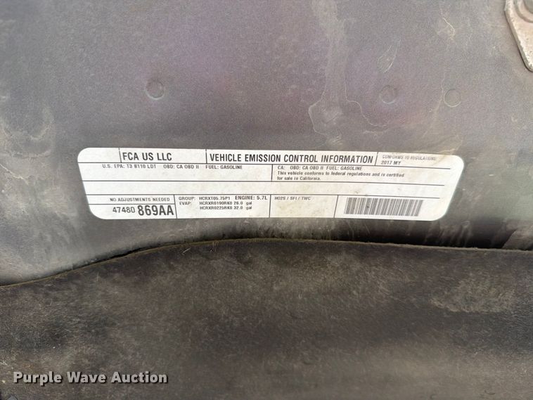 image for item FH6302 2017 RAM 1500 Ext. Cab dump flatbed truck