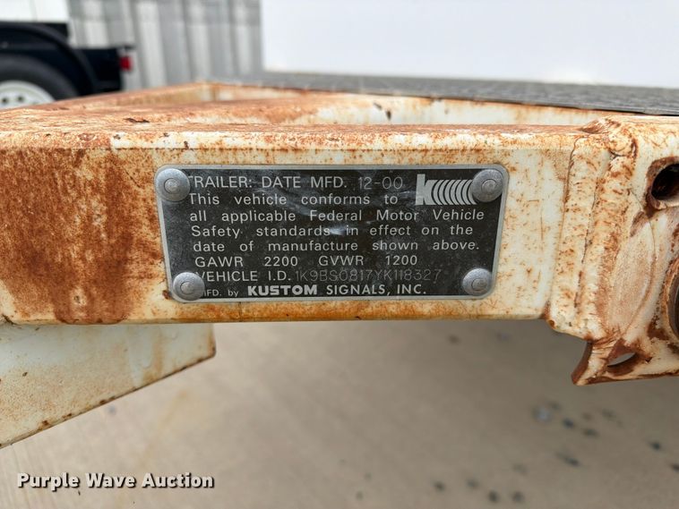 image for item FI0244 2000 Kustom Signals radar trailer