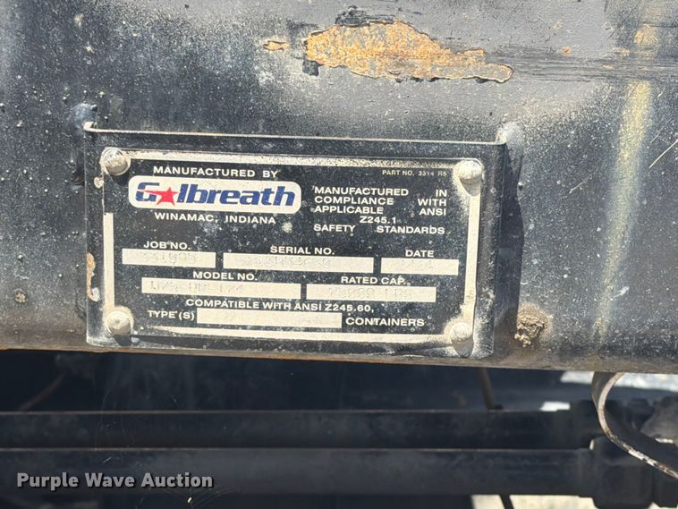 image for item FI0298 2025 Western Star 47X Chassis roll-off container truck
