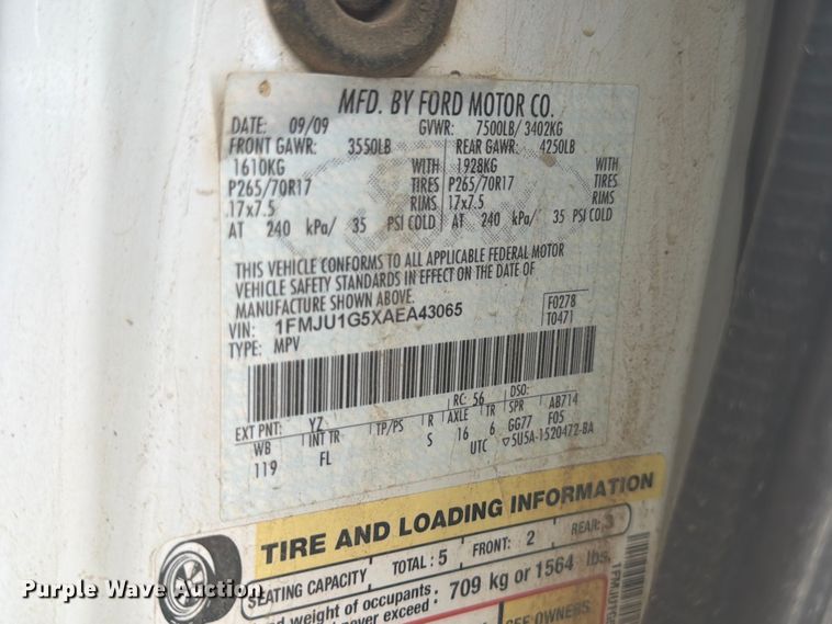 image for item FM7621 2010 Ford Expedition SUV