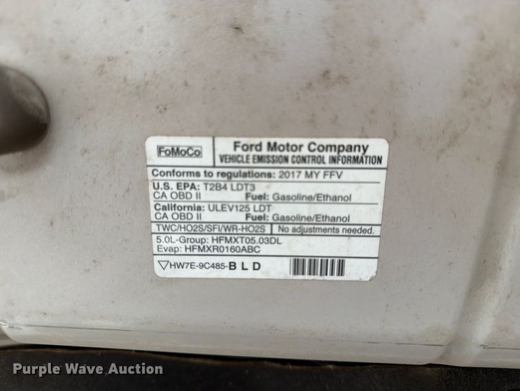 image for item FN2529 2017 Ford F150 Crew Cab pickup truck