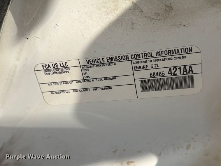 image for item MZ9760 2020 Dodge Durango SSV SUV