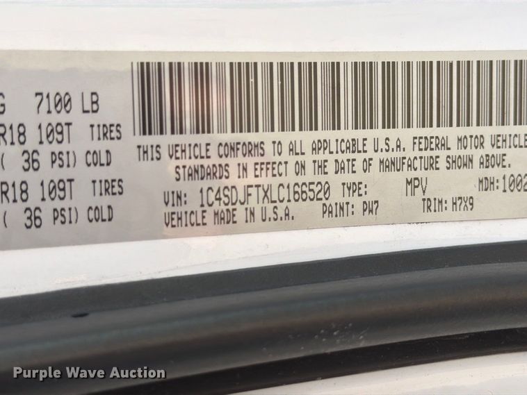 image for item MZ9760 2020 Dodge Durango SSV SUV