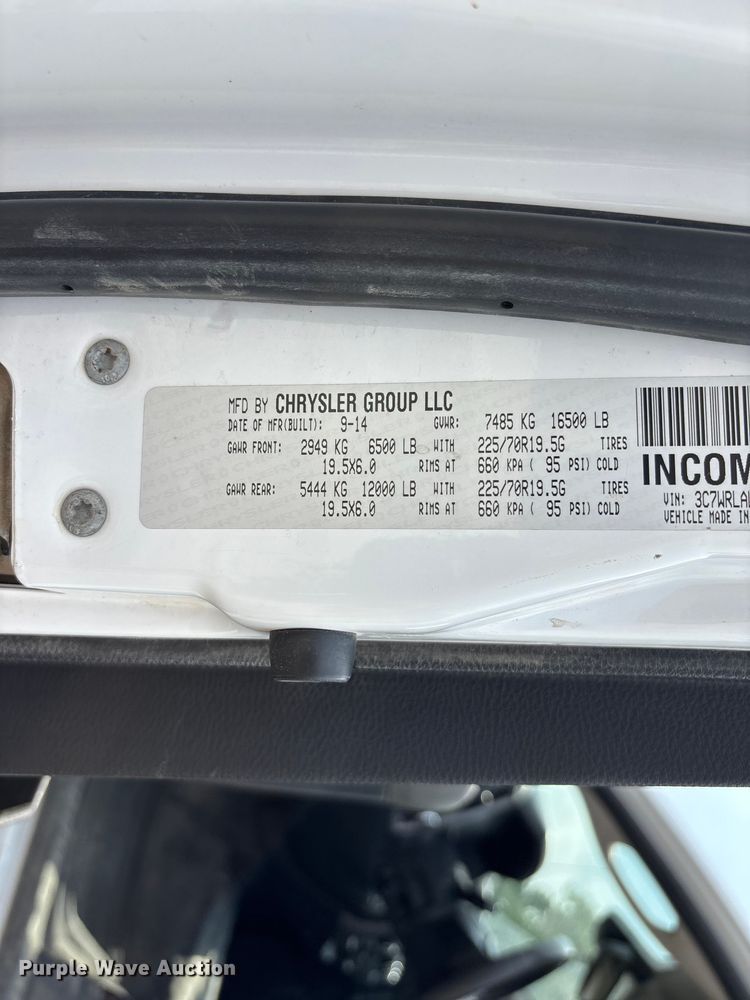 image for item NM9899 2015 RAM 4500 utility / service truck
